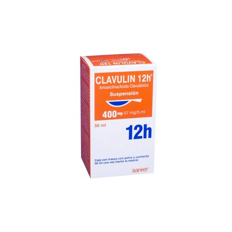CLAVULIN 12H (AMOXICILINA/CLAVULANATO) SUSP 400/57MG 50ML