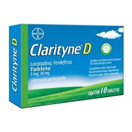 CLARITYNE-D (LORATADINA/FENILEFRINA) TAB 5MG/30MG C10