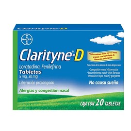 CLARITYNE-D (LORATADINA/FENILEFRINA) TAB 5/30MG C20