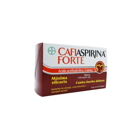 CAFIASPIRINA FORTE (ACIDO ACETILSALICILICO/CAFEINA) TAB 650/65MG C24