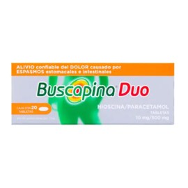 BUSCAPINA DUO (HIOSCINA/PARACETAMOL) TAB 10/500MG C20