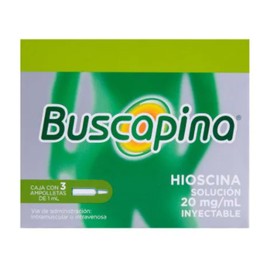 BUSCAPINA COMPOSITUM (HIOSCINA/METAMIZOL SODICO) AMP 20MG/2.5G/5ML C3