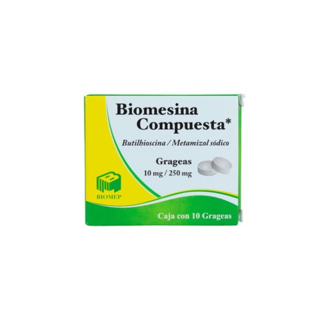BIOMESINA COMPUESTA (BUTILHIOSCINA/METAMIZOL) GRAG 10/250MG C10