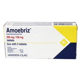 AMOEBRIZ (MEBENDAZOL/QUINFAMIDA) TAB 300MG/150MG C2