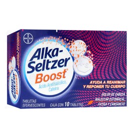 ALKA-SELTZER BOOST (ACIDO ACETILSALICILICO/CAFEINA) TAB EFER C10