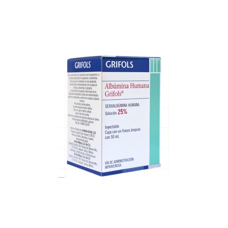 ALBUMINA HUMANA 25% FCO AMP 12.5MG 50ML GRIFOLS