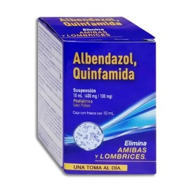 ALBENDAZOL/QUINFAMIDA SUSP PED 400/100MG C1