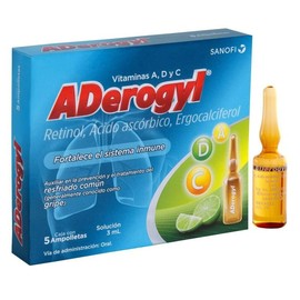 ADEROGYL (RETINOL/ACIDO ASCORBICO/ERGOCALCIFENOL) AMP 3ML C5