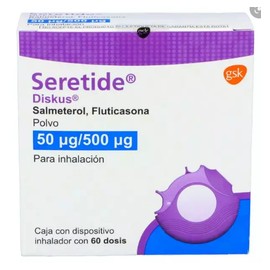 SERETIDE DISKUS (SALMETEROL/FLUTICASONA) 50/500MCG 60 DOSIS