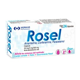 ROSEL (AMANTADINA/CLORFENAMINA/PARACETAMOL) TAB 50MG/3MG/300MG C24