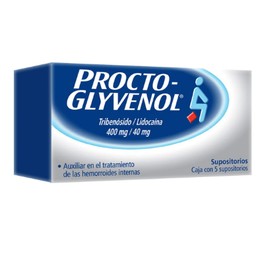 PROCTO-GLYVENOL (TRIBENOSIDO/LIDOCAINA) SUPOSITORIO 400/40MG C5