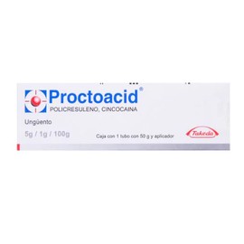 PROCTOACID (POLICRESULENO/CINCOCAINA) UNG 5G/1G 100G