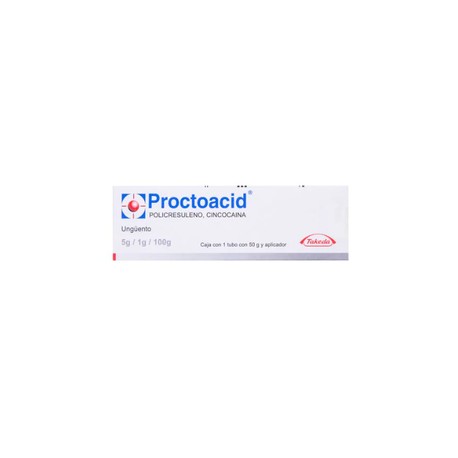 PROCTOACID (POLICRESULENO/CINCOCAINA) UNG 5G/1G 100G