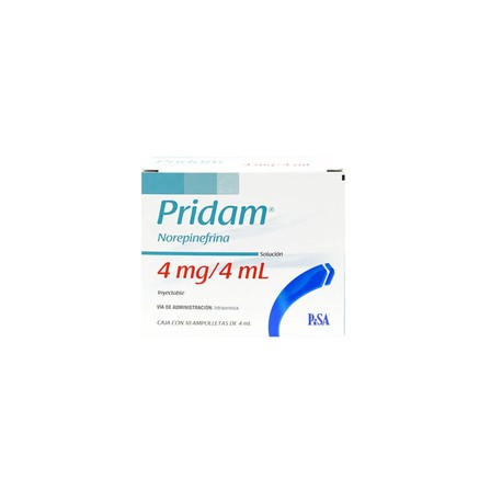 PRIDAM (NOREPINEFRINA) AMP 4MG/4ML C10