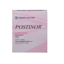 POSTINOR2 (LEVONORGESTREL) UNIDOSIS 1.5MG C1