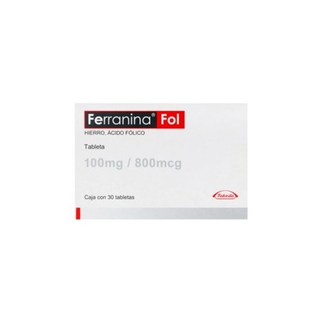 FERRANINA FOL (HIERRO/ACIDO FOLICO) GRAG 100/800MG C30