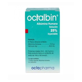 OCTALBIN (ALBUMINA HUMANA) SOL 25% FCO 50ML