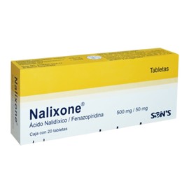 NALIXONE (AC NALIDIXICO/FENAZOPIRIDINA) TAB 500/50MG C20