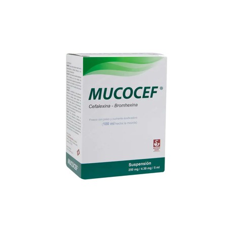 MUCOCEF (CEFALEXINA/BROMHEXINA) SUSP 250/4.39MG 100ML