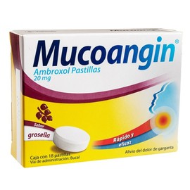 MUCOANGIN (AMBROXOL) PASTILLA C18 GROSELLA