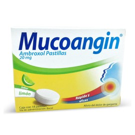 MUCOANGIN (AMBROXOL) PASTILLA 20MG C18 LIMON
