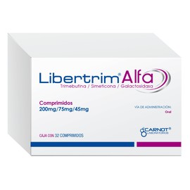 LIBERTRIM ALFA (TRIMEBUTINA/SIMETICONA/GALACTOSIDASA) TAB 200MG/75MG/45MG C32