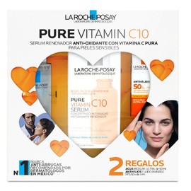 LA ROCHE-P PURE VITAMINA C SERUM+AGUA MICELAR+SHAKA FPS50+