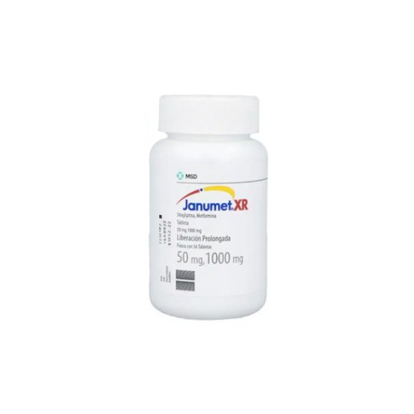 JANUMET XR (SITAGLIPTINA/METFORMINA) TAB 50MG/1000MG C56