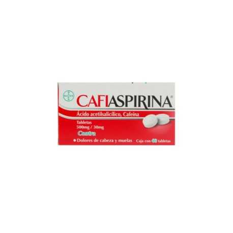 CAFIASPIRINA (ACIDO ACETILSALICILICO/CAFEINA) TAB 500MG/30MG C40