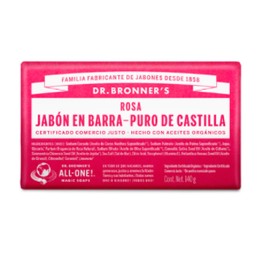 JABON DE CASTILLA BARRA ROSAS 140G DR BRONNER´S