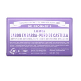 JABON DE CASTILLA BARRA LAVANDA 140G DR BRONNER´S