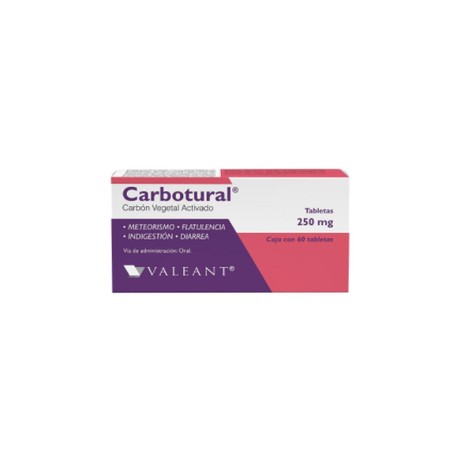 CARBOTURAL (CARBON ACTIVADO) TAB 250MG C60