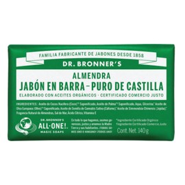 JABON DE CASTILLA BARRA ALMENDRA 140G DR BRONNER´S