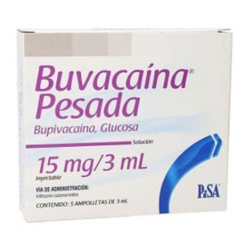 BUVACAINA PESADA (BUPIVACAINA/GLUCOSA) AMP 5MG/1ML 3ML C5