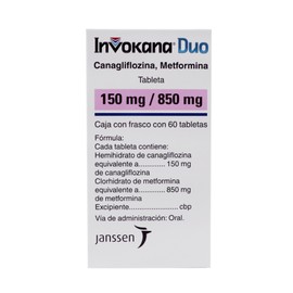 INVOKANA DUO (CANAGLIFLOZINA/METFORMINA) TAB 150MG/850MG C60