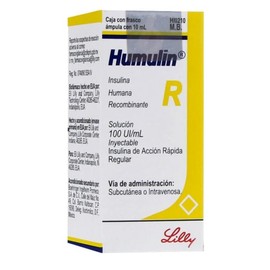 HUMULIN R (INSULINA HUMANA RECOMBINANTE) FCO AMP 100UI/ML 10ML