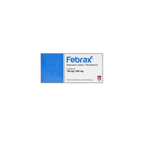 FEBRAX (NAPROXENO/PARACETAMOL) SUPOSITORIO 100/200MG C5