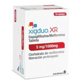 XIGDUO XR (DAPAGLIFLOZINA/METFORMINA) TAB 5MG/1000MG C28