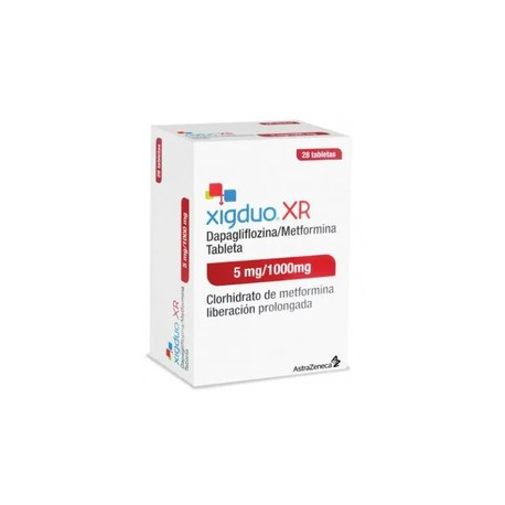 XIGDUO XR (DAPAGLIFLOZINA/METFORMINA) TAB 5MG/1000MG C28