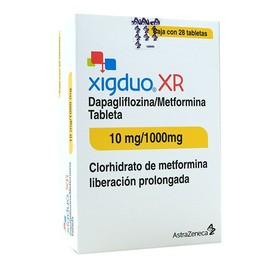 XIGDUO XR (DAPAGLIFLOZINA/METFORMINA) TAB 10MG/1000MG C28