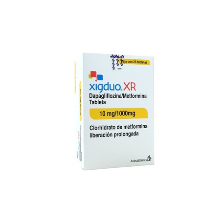 XIGDUO XR (DAPAGLIFLOZINA/METFORMINA) TAB 10MG/1000MG C28
