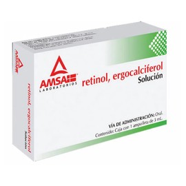 VITAMINAS AD (RETINOL/ERGOCALCIFEROL) AMP 6000/400UI C1