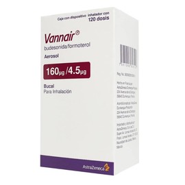 VANNAIR (BUDESONIDA/FORMOTEROL) AEROSOL 160MCG/4.5MCG 120 DOSIS