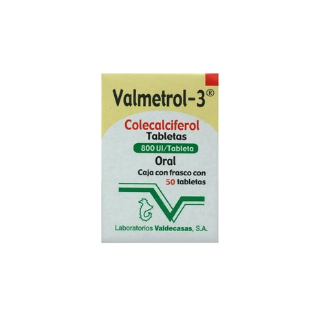 VALMETROL-3 (COLECALCIFEROL) TAB 800UI C50