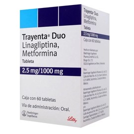 TRAYENTA DUO (LINAGLIPTINA/METFORMINA) TAB 2.5MG/1000MG C60