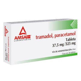 TRAMADOL/PARACETAMOL 37.5/325MG C20 TAB AMSA
