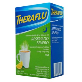 THERAFLU (PARACETAMOL/FENIRAMINA/FENILEFRINA) SOBRES 650MG/20MG/10MG LIMON C6