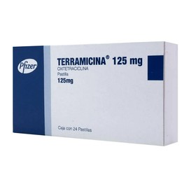 TERRAMICINA TROCISCOS (OXITETRACICLINA) PASTILLAS 125MG C24