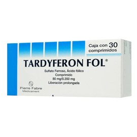 TARDYFERON FOL (SULFATO FERROS/ACIDO FOLICO) COMP 80/.350MG C30