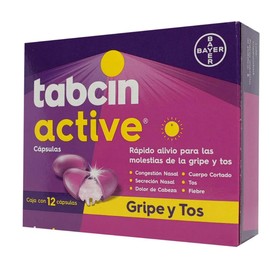 TABCIN ACTIVE (AC ACETILSALICILICO/FENILEFRINA/DEXTROMETORFANO/CLORFENAMINA) CAP C12
